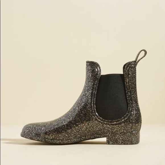 modcloth glitter rain boots